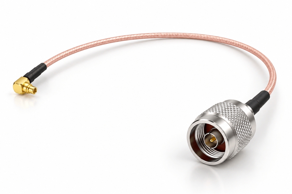 wifiAnten nmale-to-mmcx-30 30 cm N-Male to MMCX Pigtail Kablo | 50 Ohm, DC–6 GHz, Düşük Kayıplı RF Coaxiel Kablo - görsel 3